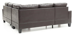 Newbury G464B-SC Sectional , DARK BROWN