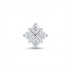 Star Blossom PT950 Platinum Lab-Grown Diamond Earrings
