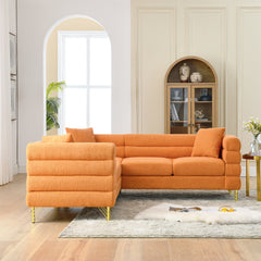 81.5-Inch Oversized Corner Sofa, L-Shaped Sectional Couch, 5-Seater Corner Sofas with 3 Cushions for Living Room, Bedroom, Apartment, Office