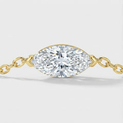 Radiant Heart 18K Yellow Gold Lab-Grown Diamond Bracelet