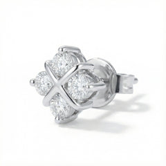 Star Blossom PT950 Platinum Lab-Grown Diamond Earrings