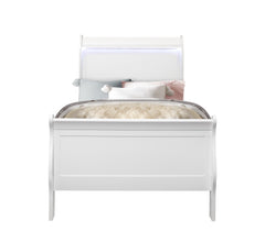 CHARLSTON White Twin Bed