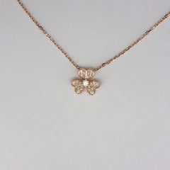 Blooming Blossom 18K Rose Gold Lab-Grown Diamond Necklace