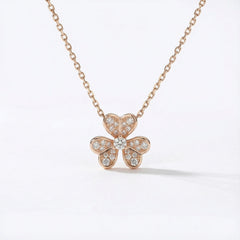 Blooming Blossom 18K Rose Gold Lab-Grown Diamond Necklace