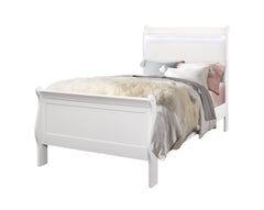 CHARLSTON White Twin Bed