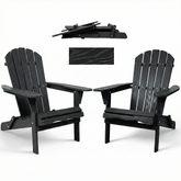 Wood Lounge Patio Chair for Garden Outdoor Wooden Folding Embossed Adirondack Chair Solid Cedar Wood Lounge Patio Chair with Wood Grain