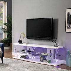 Ernst White/Clear 60 TV Stand