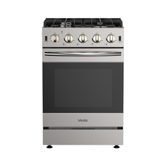 Idaho 24 inch Silver Full Gas Range Freestanding
