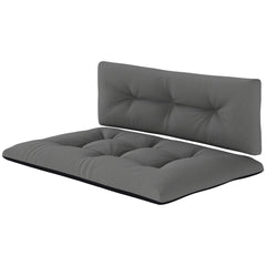 Outsunny 2 Seater Pallet Cushions Outdoor 3.9" Thick Replacement Cushions - Tufted Design for Garden, Patio, Black