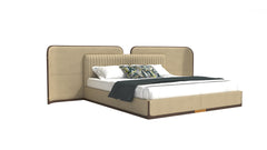 Wide Bed with Integrated Outlets
