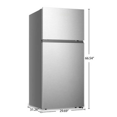 Whitehouse 30 inch Stainless Steel Refrigerator with Top-Freezer