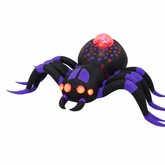 Giant Inflatable Halloween Disco Spider 2.4m with Flashing LED Globe