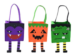 Halloween Dangly Legs Felt Trick-or-Treat Bag 18cm – 3 Designs