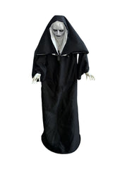 Animated Halloween Standing Nun 1.6m with Light, Sound & Spinning Motion