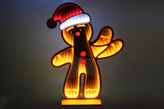 LED Infinity Gingerbread Man Waving Flash