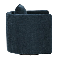 Sutton Navy Blue Swivel Barrel Chair