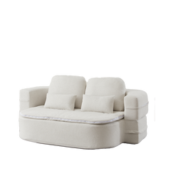 75''2-in-1 Foldable Sofa,Convertible Sleeper Foam Sofa Bed with Multi Functional Blanket, Chenille Floor folding sofa bed, Floor Sofa Lounge Sofa for Living Room Bedroom Lounge Studio