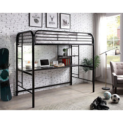 Opal Iii Black Silver Twin Loft Bed