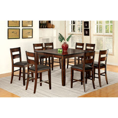 DICKINSON II Dark Cherry Counter Ht. Table w/ 18 Leaf