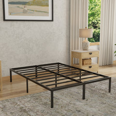 Modern King Steel Black Platform Foundation
