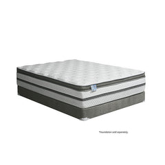 SIDDALEE White/Gray 16" Euro Pillow Top Mattress