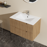 30 inch Undermount Ceramic Sink for Bathroom Vanity, White