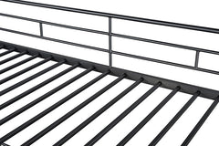 Myles Twin Loft Bed White, Silver & Black