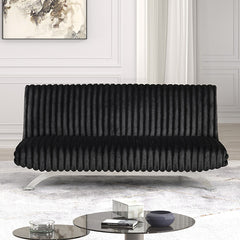 Villeneuve Futon Sofa Bed Black, Pink, & Grey