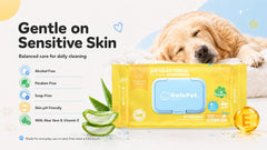 Gulupet Antibacterial Unscented Pet Wipes 100 sheets per pack