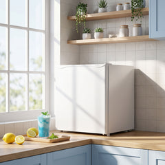 HOMCOM 1.1 Cu.Ft Countertop Mini Freezer, Compact Upright Freezer with Removable Shelves, White