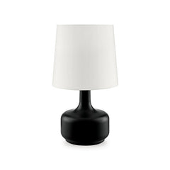 Farah Black 17"H Matte Black Table Lamp