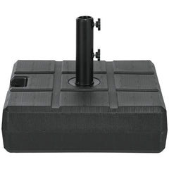 Outsunny Umbrella Stand for 1.5", or 1.9" Umbrella Poles, Fillable Umbrella Base, Black