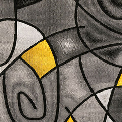 Sivas Charcoal Yellow Area Rug