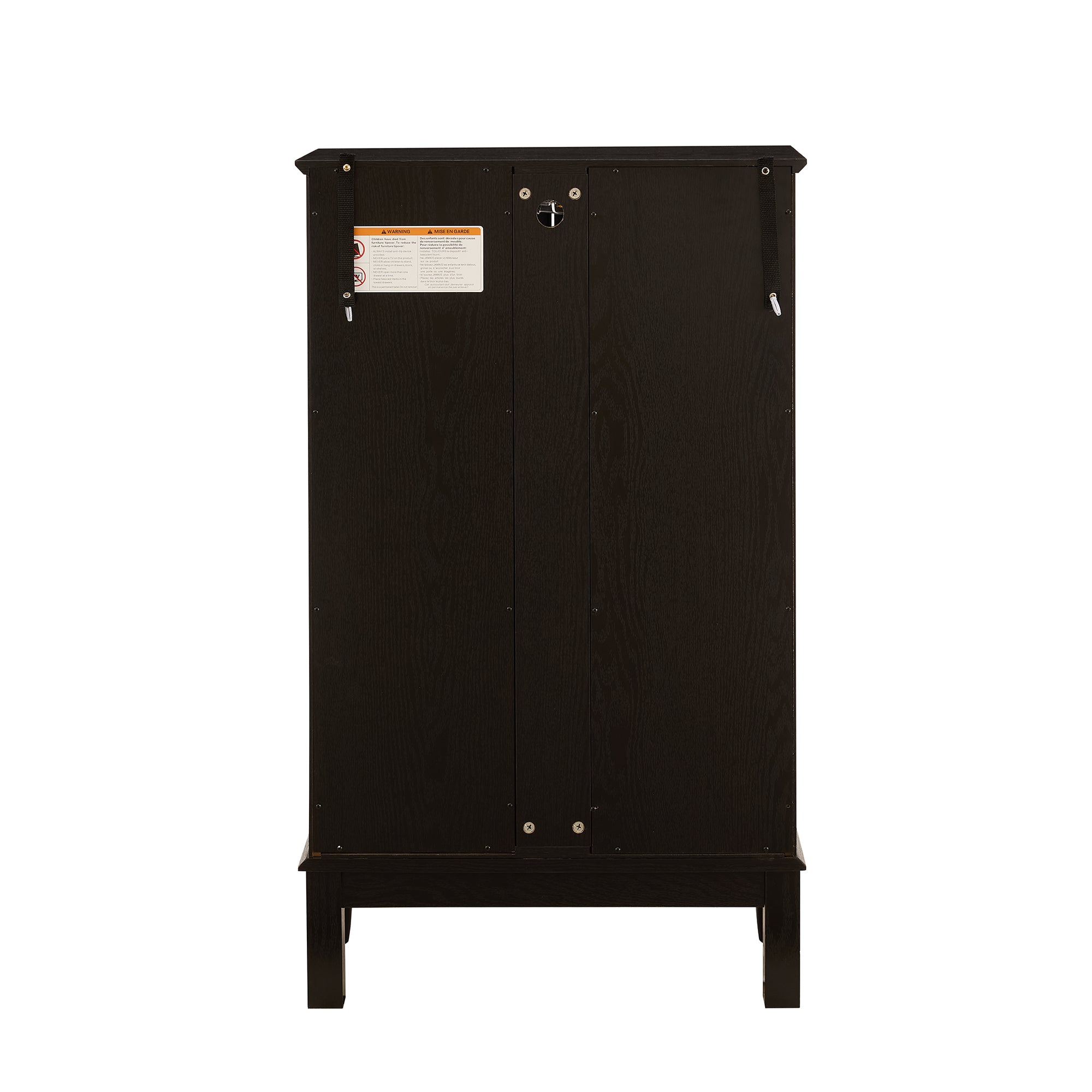 Curio Cabinet with Tempered Glass Doors, Lighted Display Cabinet with Mirrored Back Panel & Adjustable Shelves Perfect for Home or Office (Light Bulb Included)- Black
