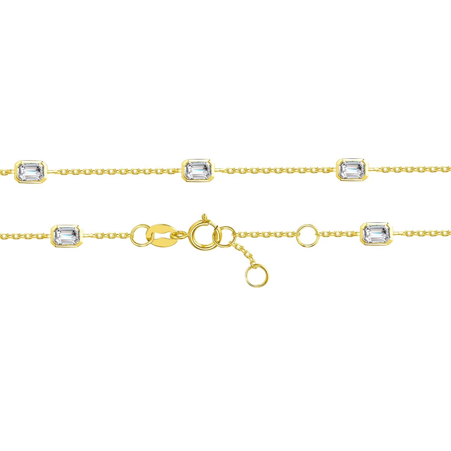 Sunlight Chain 18K Yellow Gold Diamond Bracelet