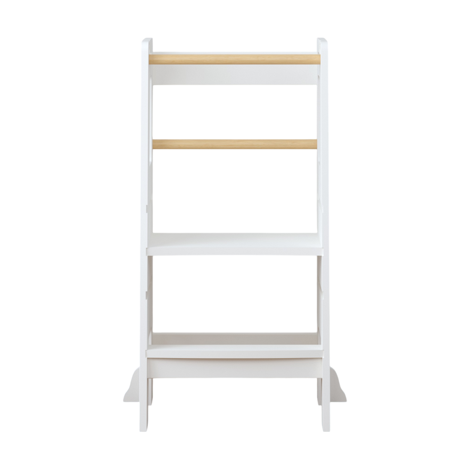 Kids Standing Tower, Child Kitchen Step Stool Toddler Wood Stepping Stool - Children's Montessori Stool - Adjustable Height, Ideal Kids Kitchen Step Stool for Learning New Skills, White
