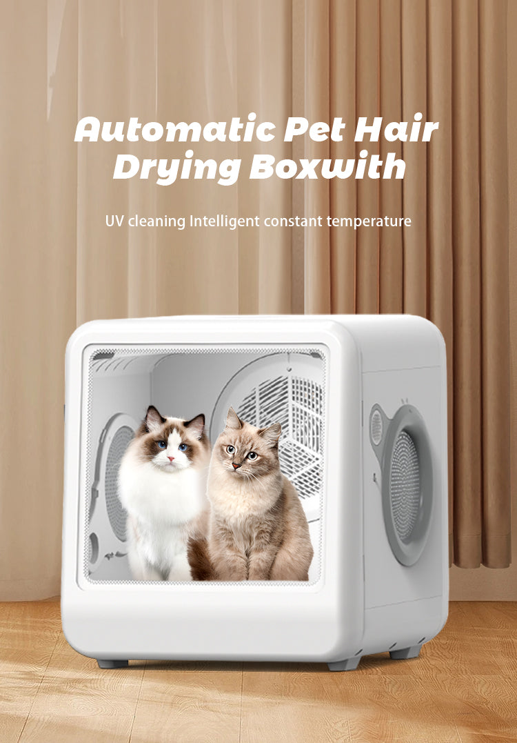 Pet Dryer Room for Cats & Dogs, Cream White