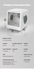 Pet Dryer Room for Cats & Dogs, Cream White