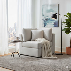 Chauncy  Corner Wedge Chair - Gray