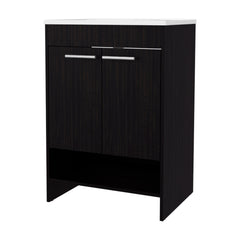 Wengue 2-Door Bathroom Vanity with Open Storage