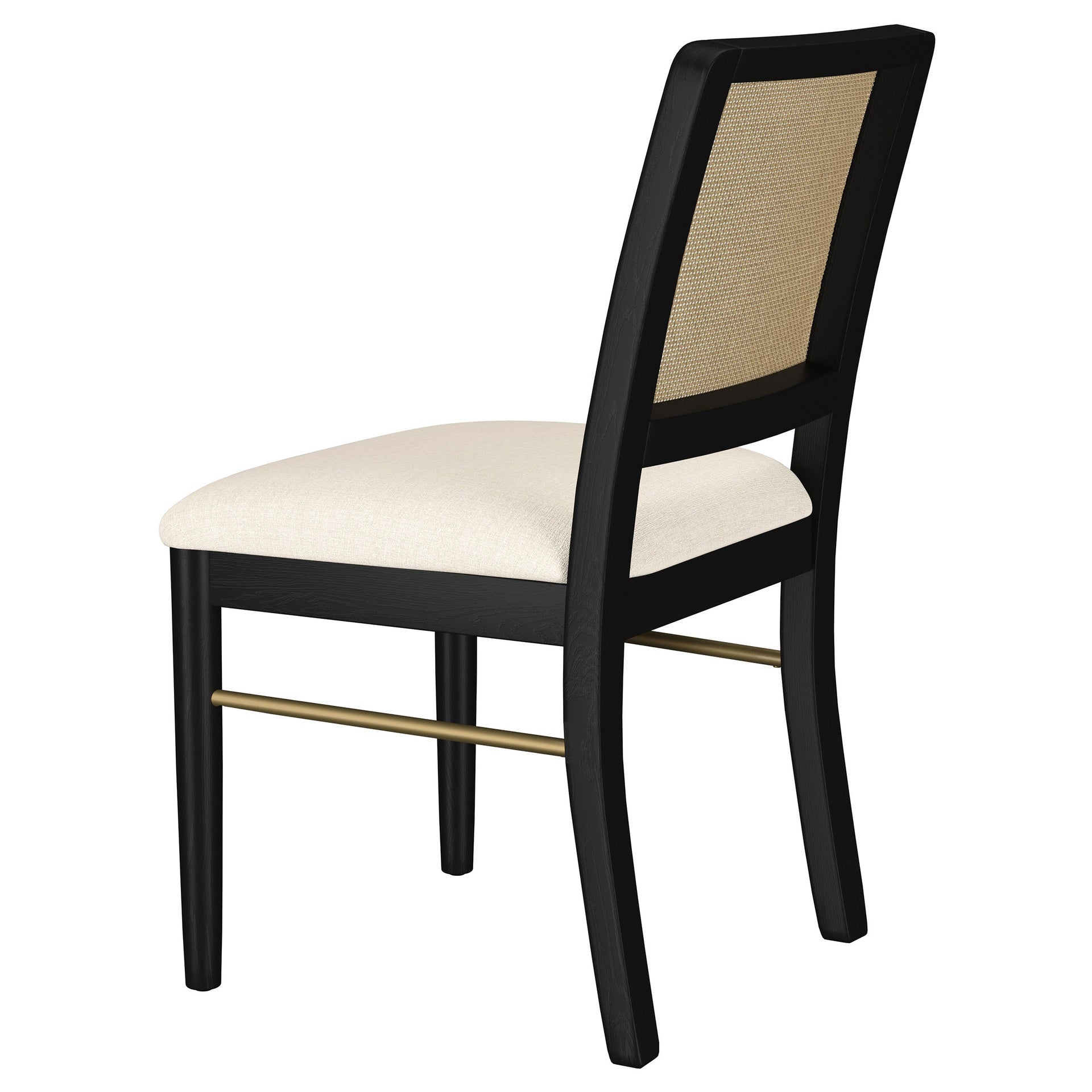 Benson Black Rattan Cane Dining Side Chair (Set of 2)