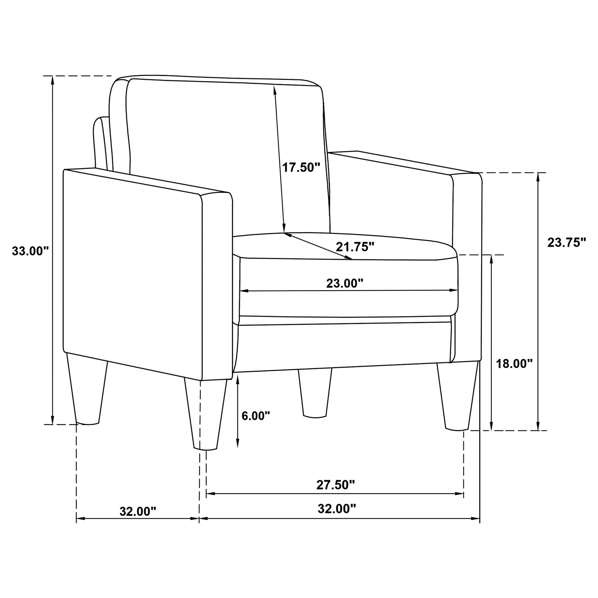 Farallone Grey 3-piece Track Arm Sofa Set