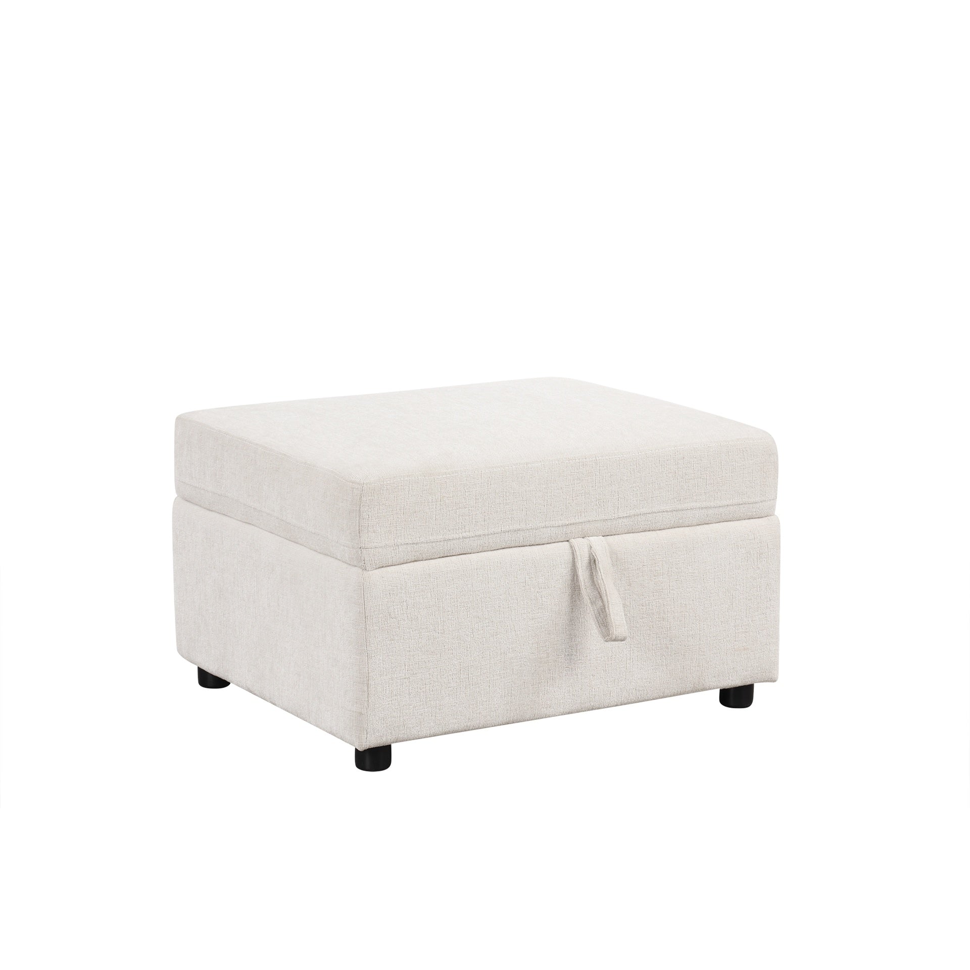 109.1" Sectional Sofa Convertible Pull-out Sofa Bed L-shaped Sofa U-shaped Sofa with a Movable Storage Ottoman for Living Room, Beige