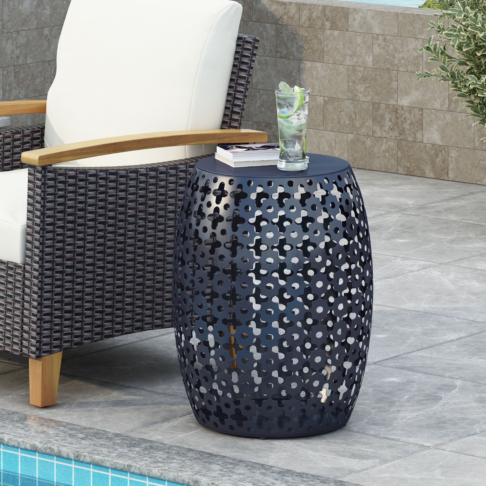 Metal end Table -Large