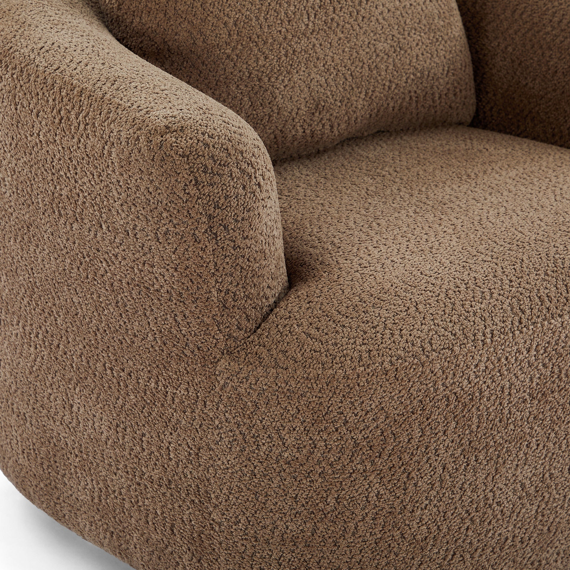 360° Swivel Chair, 38.2" Accent Chair Sofa, Upholstered Swivel Barrel Sofa Chair with a Throw Pillow for Living Room, Bedroom, Office and Hotel, Dark Brown