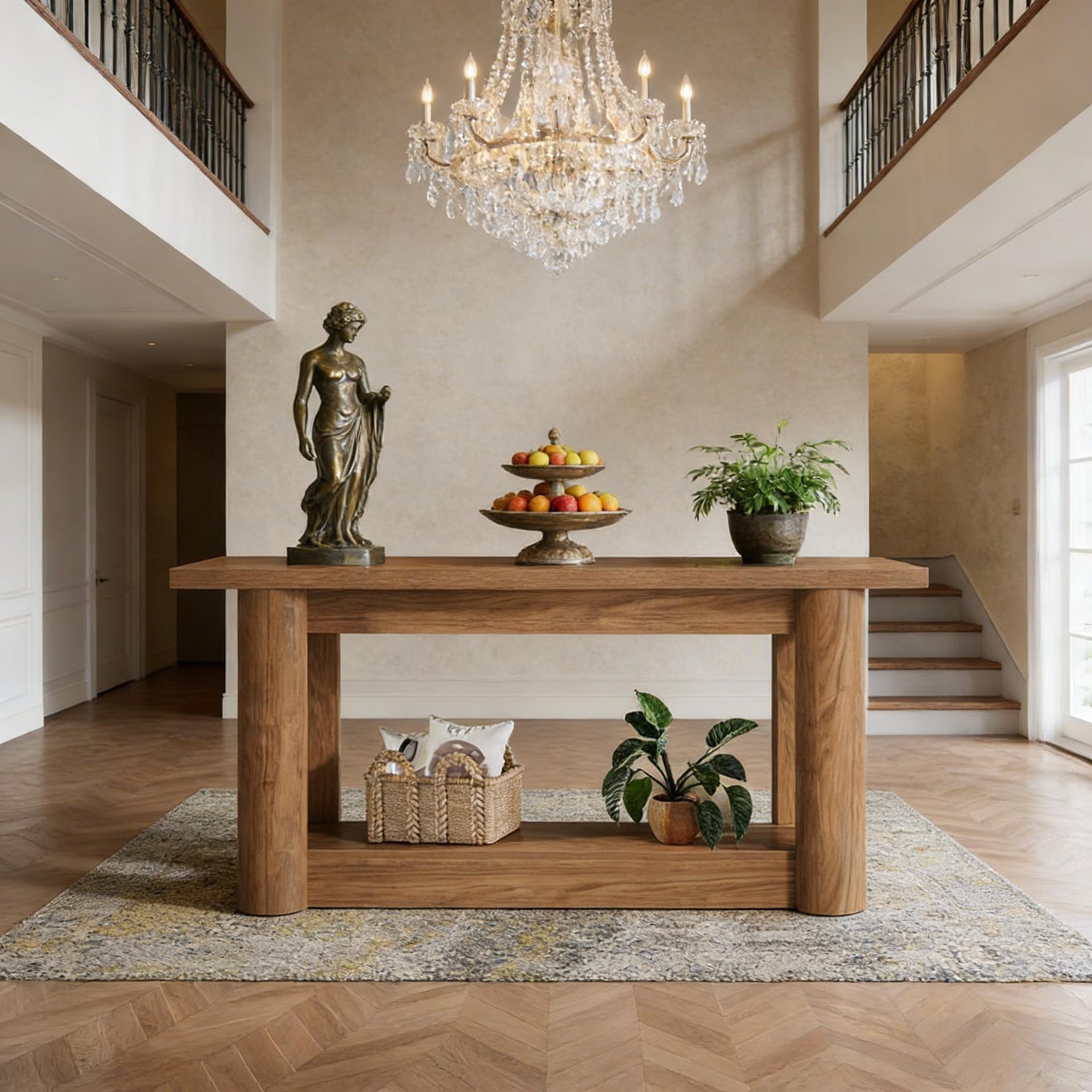 Entryway Table,2-Tier Console Table,Sofa Table