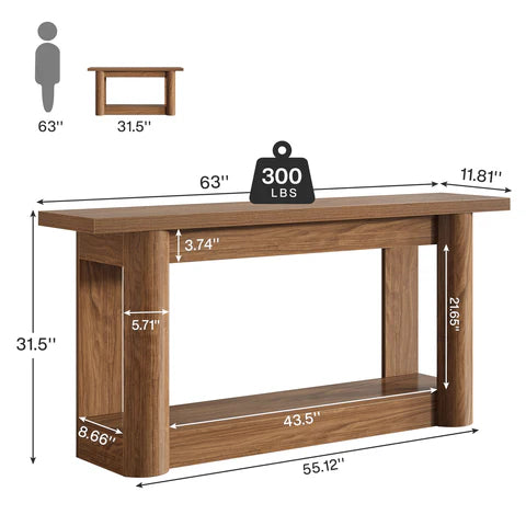 Entryway Table,2-Tier Console Table,Sofa Table