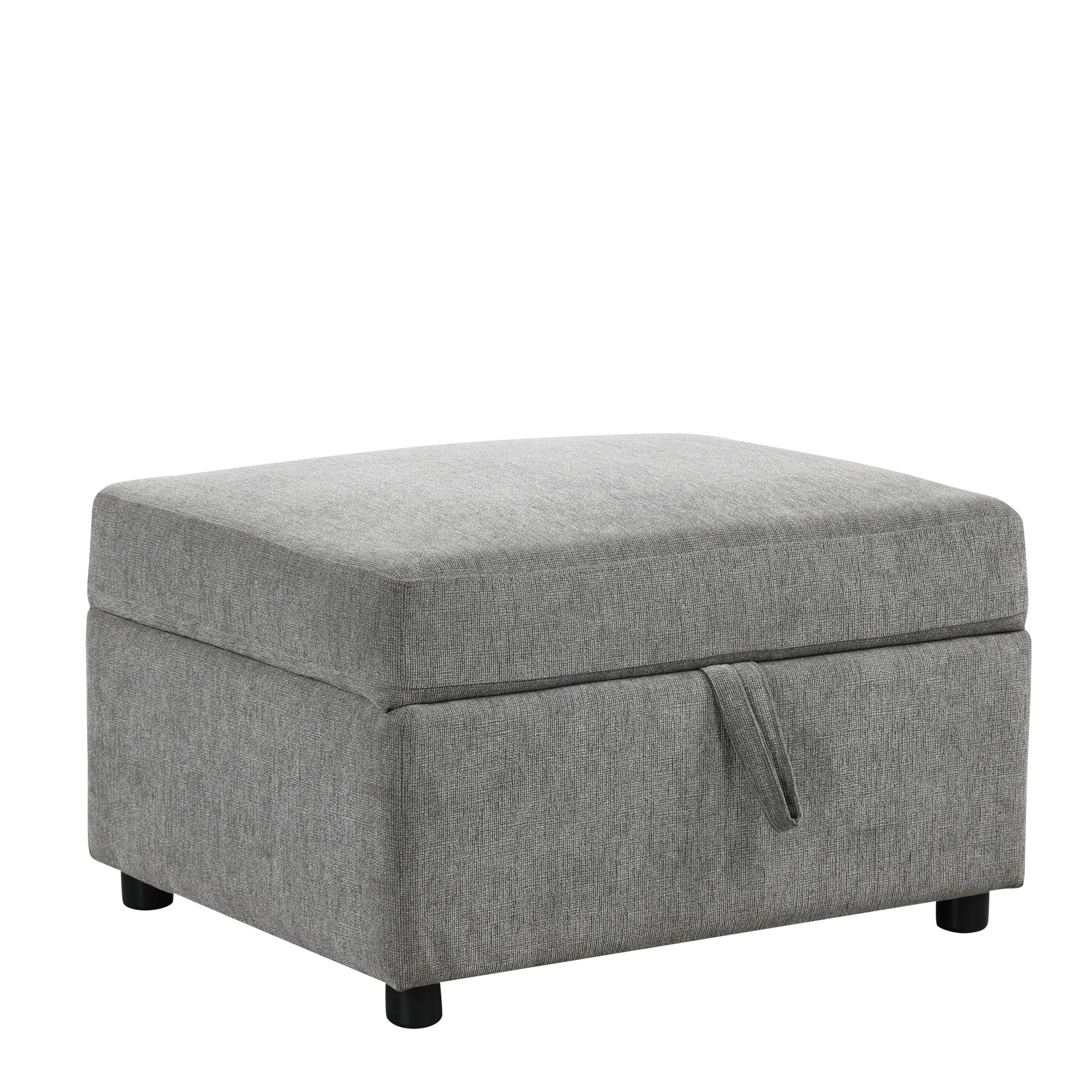 109.1" Sectional Sofa Convertible Pull-out Sofa Bed L-shaped Sofa U-shaped Sofa with a Movable Storage Ottoman for Living Room, Gray
