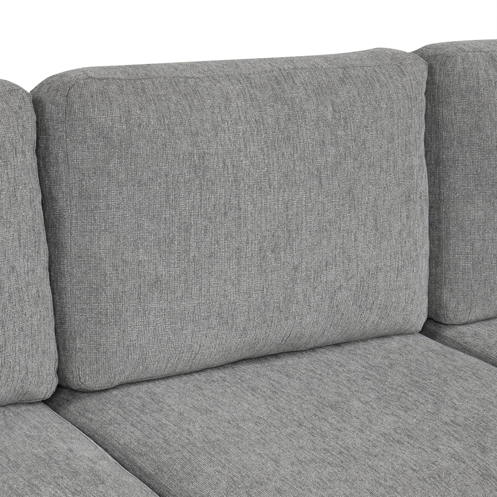 109.1" Sectional Sofa Convertible Pull-out Sofa Bed L-shaped Sofa U-shaped Sofa with a Movable Storage Ottoman for Living Room, Gray