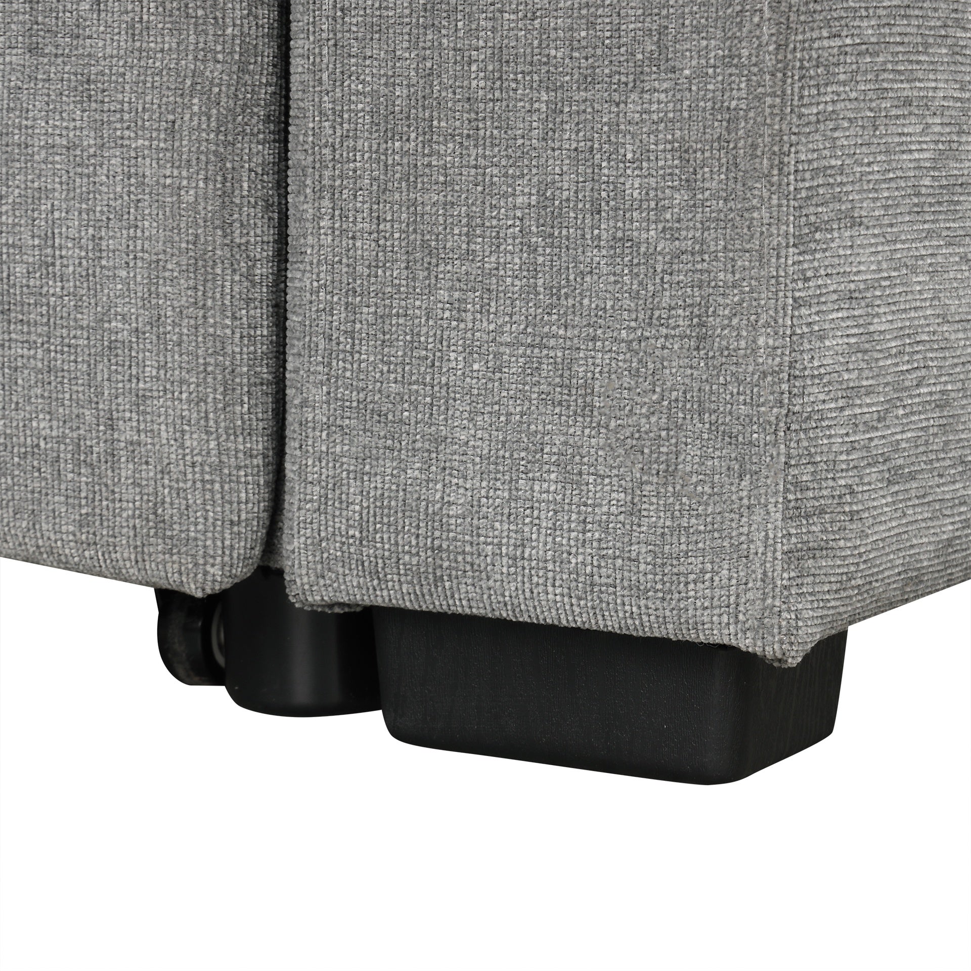 109.1" Sectional Sofa Convertible Pull-out Sofa Bed L-shaped Sofa U-shaped Sofa with a Movable Storage Ottoman for Living Room, Gray